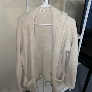 fuzzy/soft cardigan